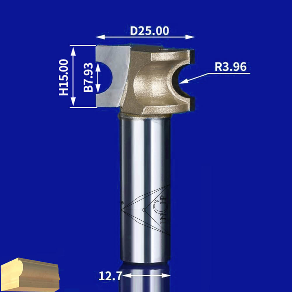 CHP0606 - Half Round Router Bit (Professional Grade)