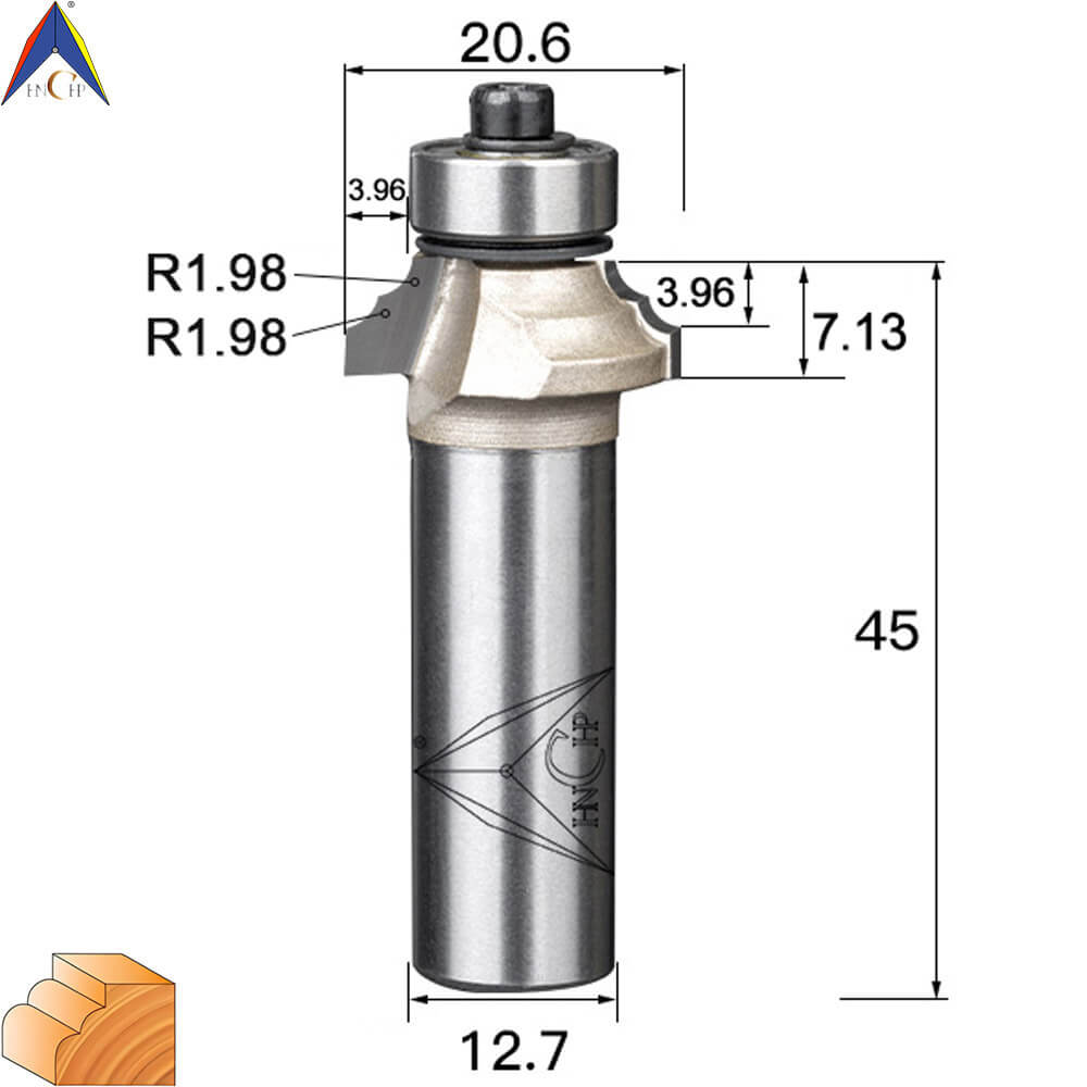 CHP0802 - Classical Ogee Molding Router Bit (Professional Grade)
