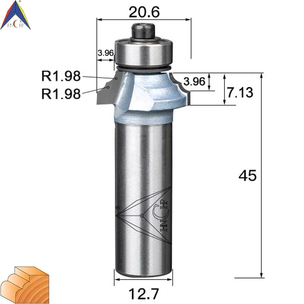 CHP0802 - Classical Ogee Molding Router Bit (Industrial Grade)