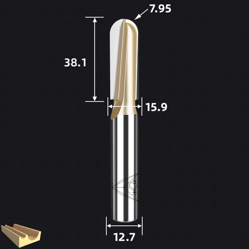 CHP0507 - Long Blade Round Nose Router Bit