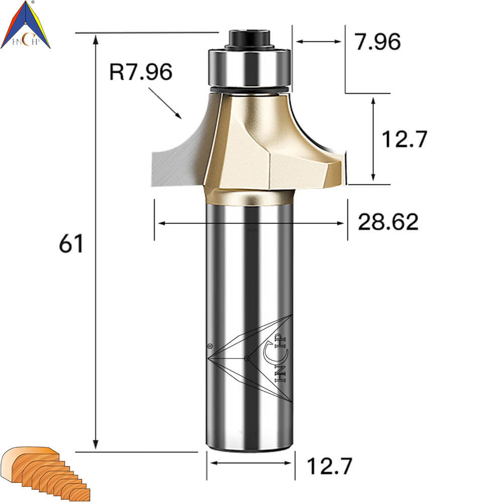 CHP0602 - Bearing Guided Roundover Router Bit (Professional Grade)