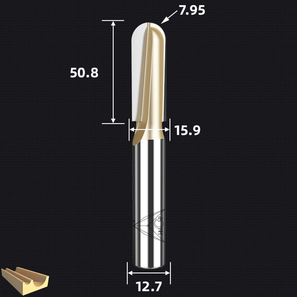 CHP0507 - Long Blade Round Nose Router Bit