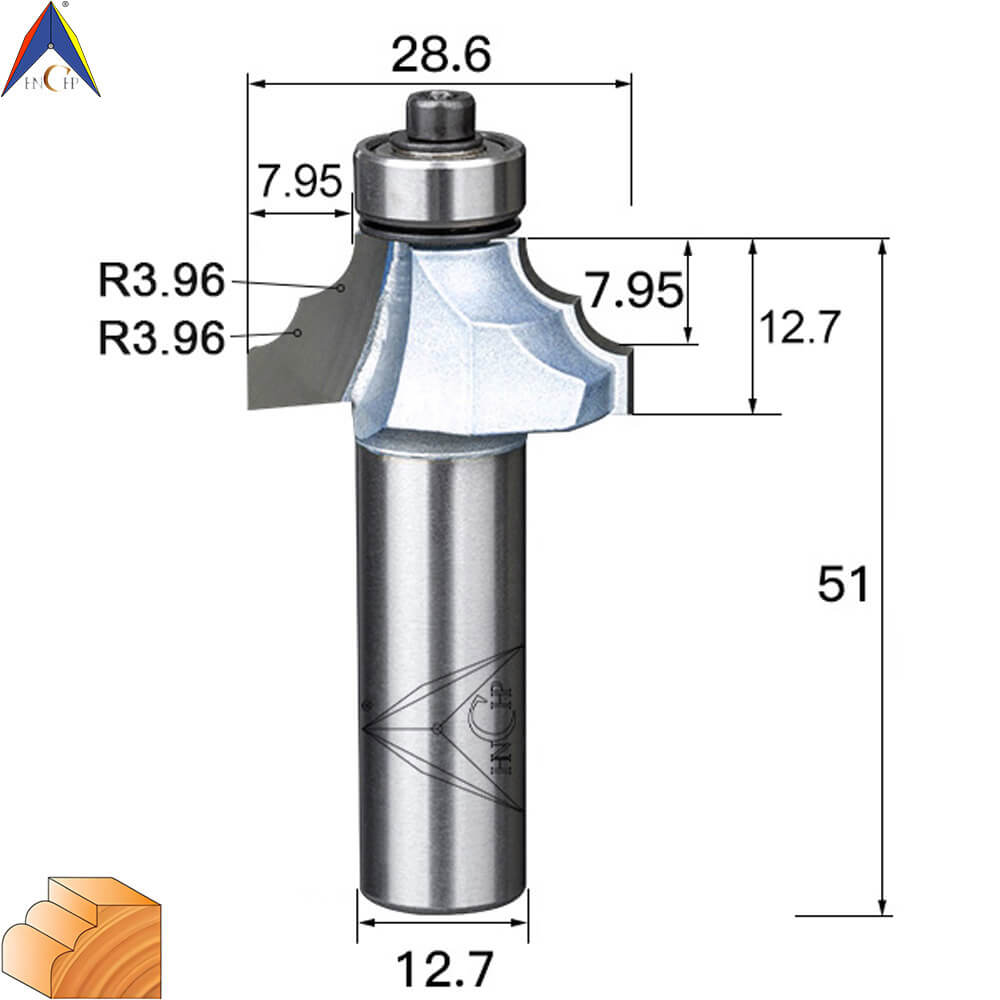 CHP0802 - Classical Ogee Molding Router Bit (Industrial Grade)