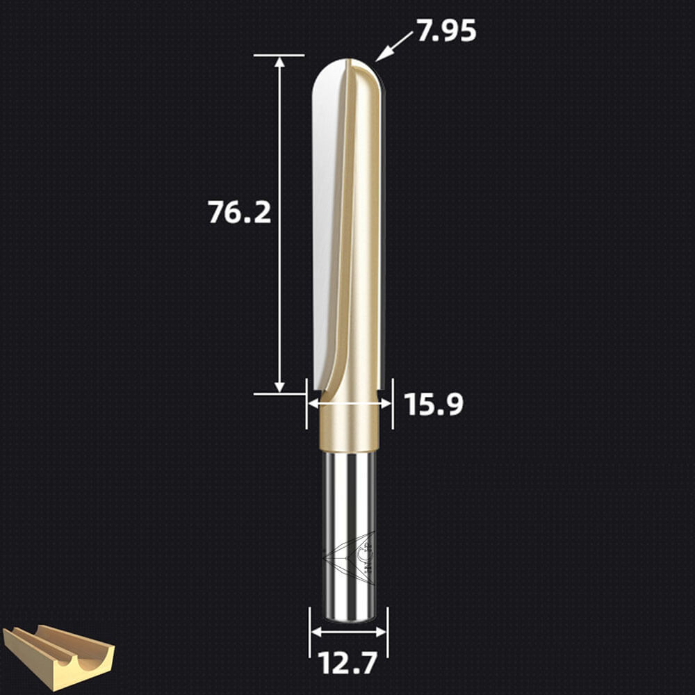 CHP0507 - Long Blade Round Nose Router Bit