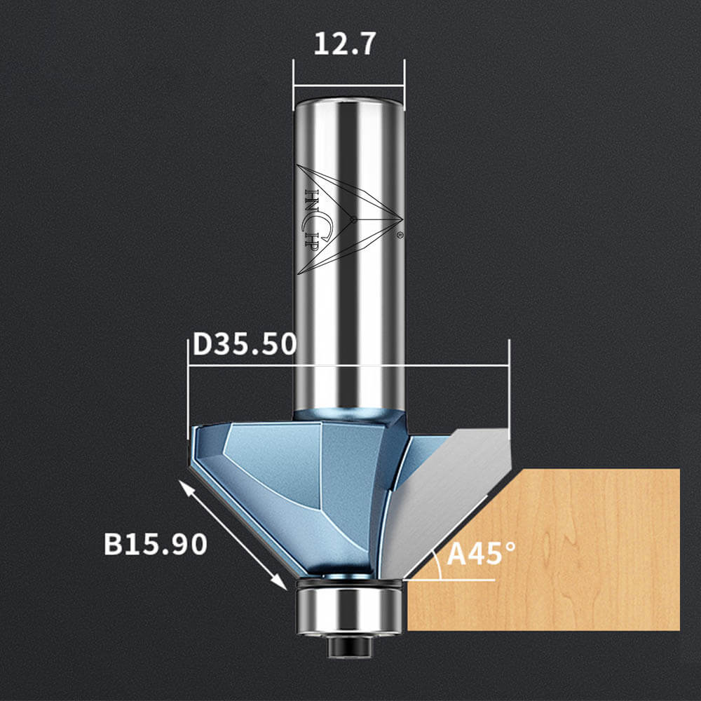 CHP0203 - 45° Chamfer Router Bit (Industrial Grade)