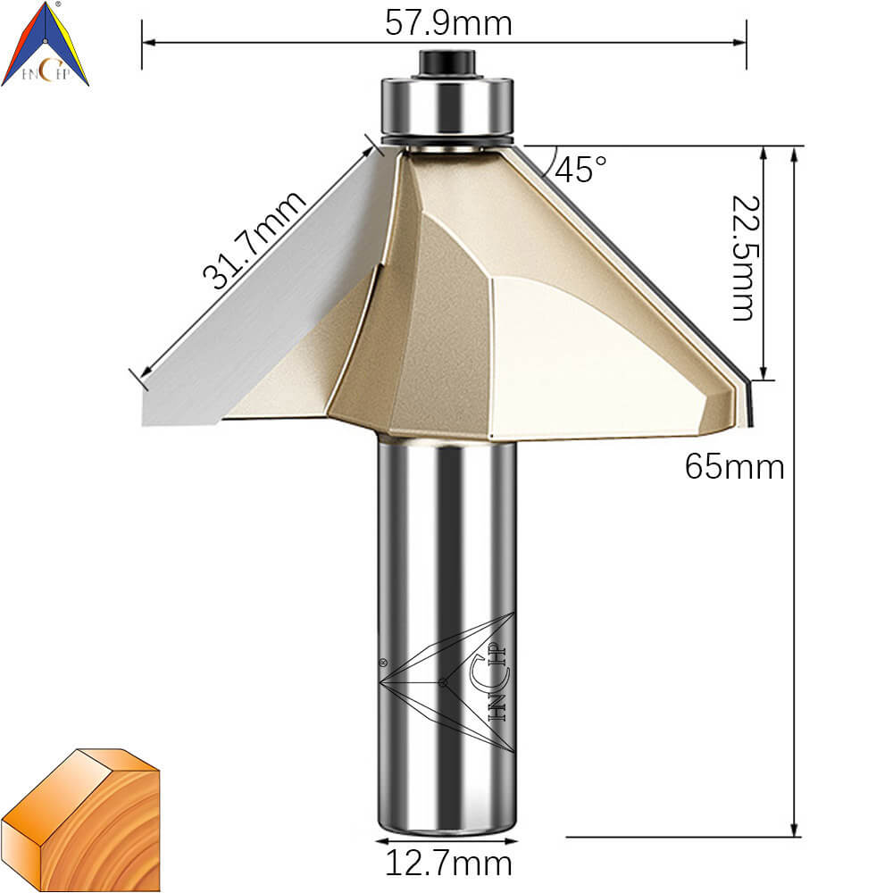 CHP0203 - 45° Chamfer Router Bit (Professional Grade)