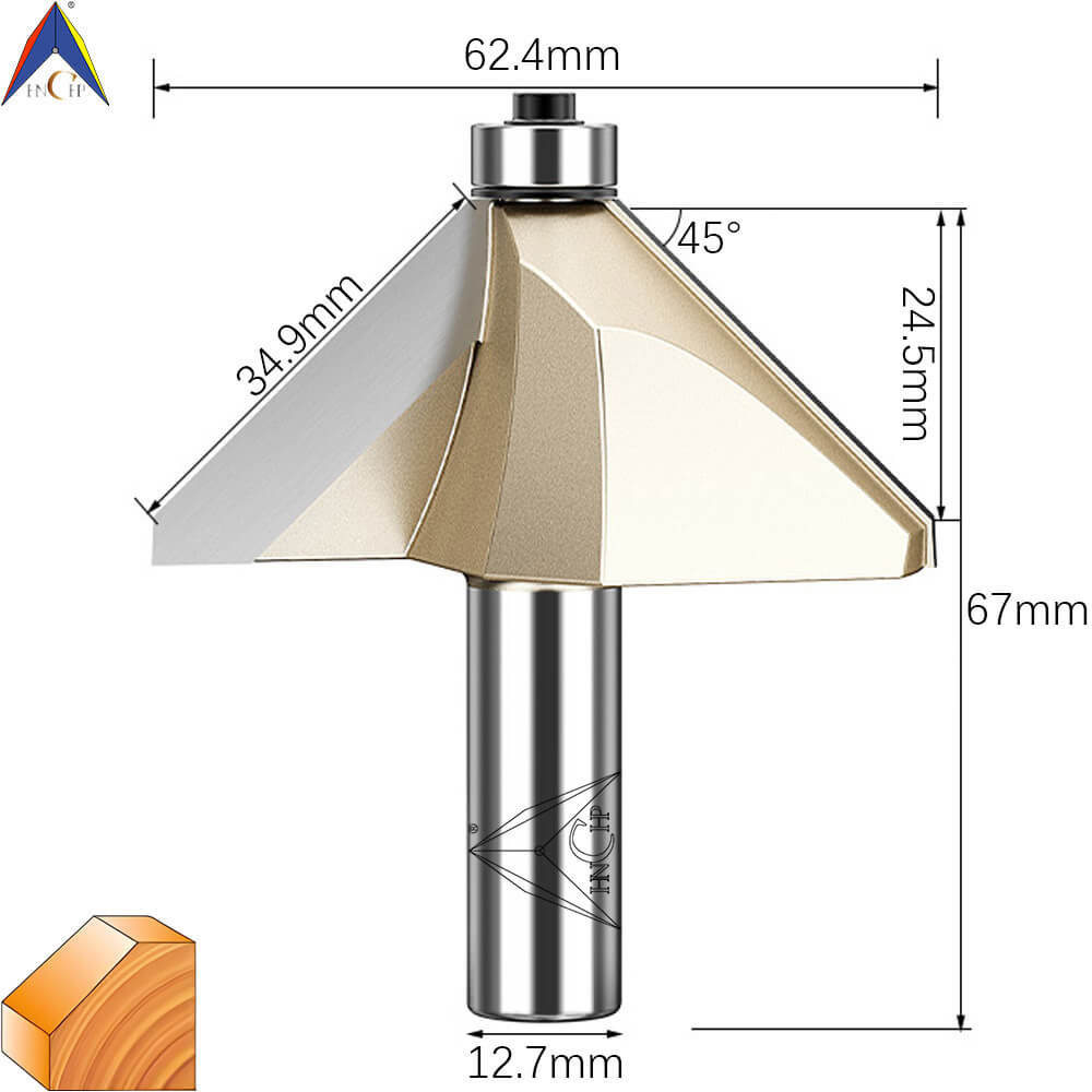 CHP0203 - 45° Chamfer Router Bit (Professional Grade)