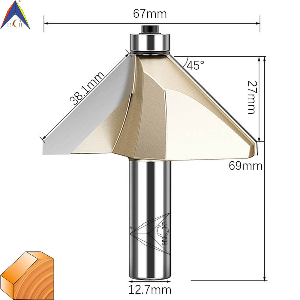 CHP0203 - 45° Chamfer Router Bit (Professional Grade)