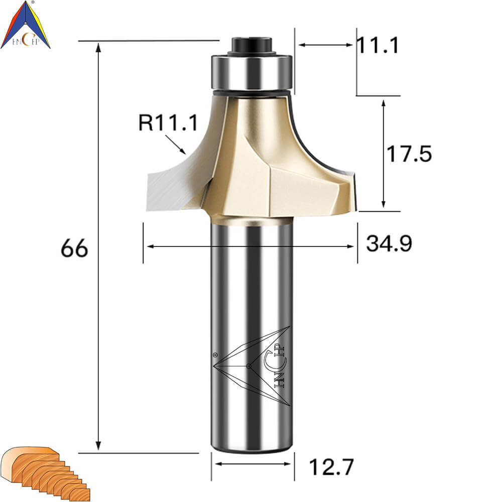 CHP0602 - Bearing Guided Roundover Router Bit (Professional Grade)