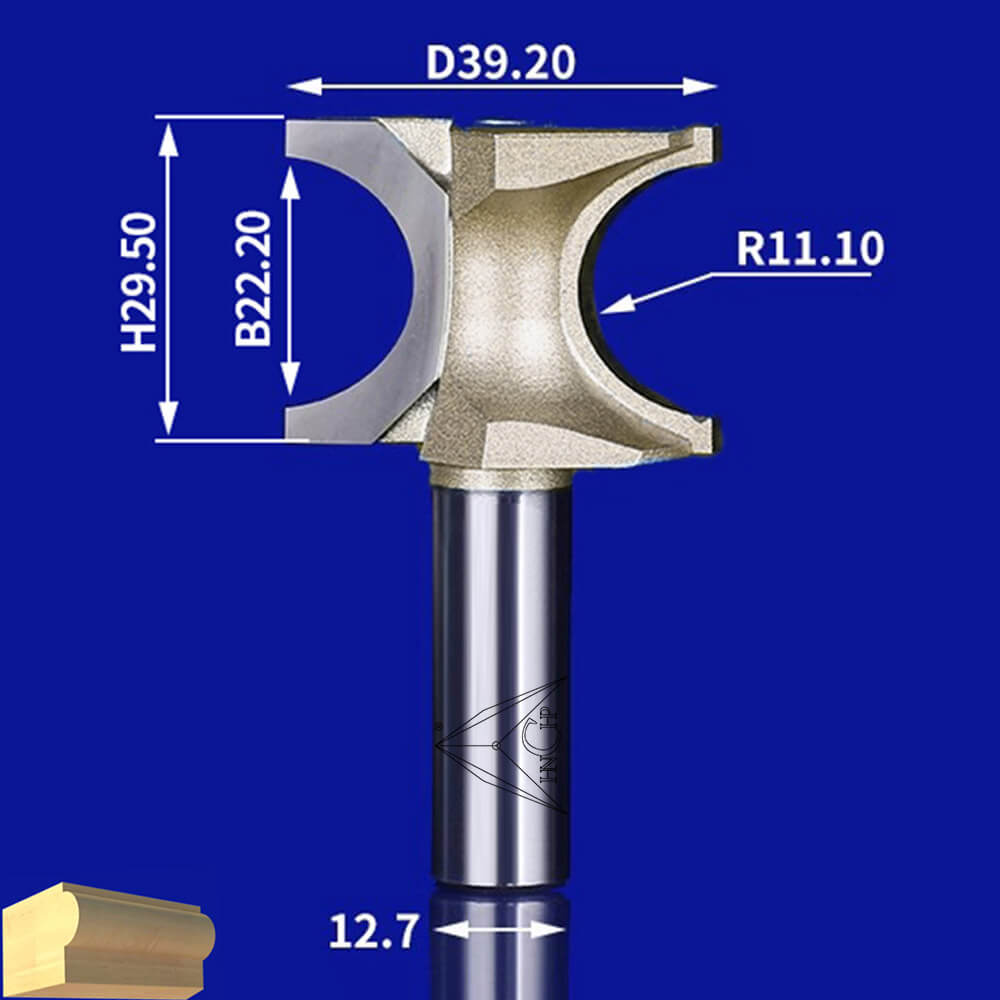 CHP0606 - Half Round Router Bit (Professional Grade)