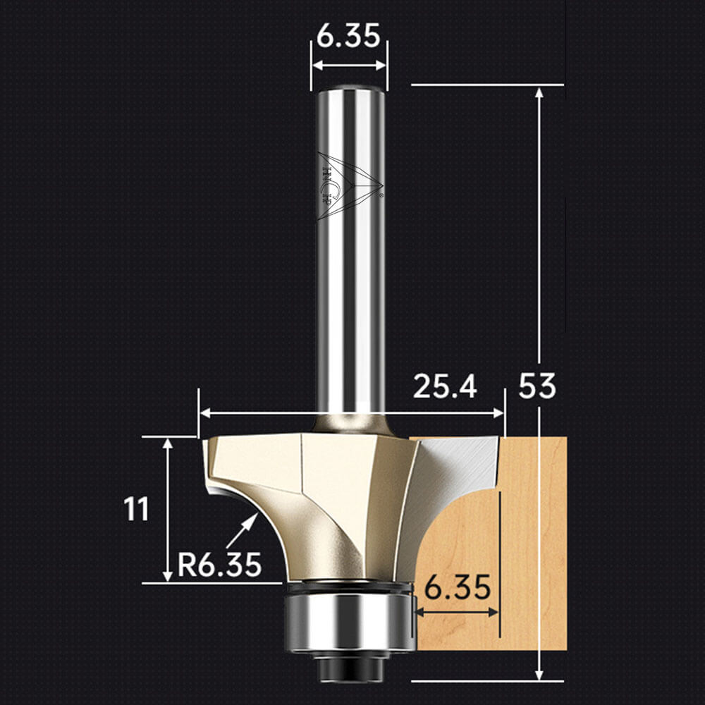 CHP0602 - Bearing Guided Roundover Router Bit (Professional Grade)