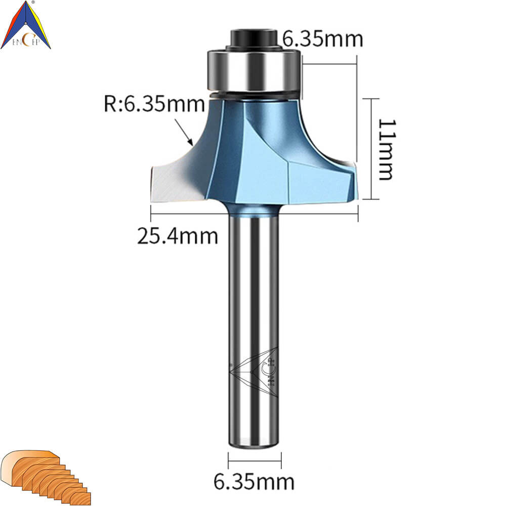 CHP0602 - Bearing Guided Roundover Router Bit (Industrial Grade)