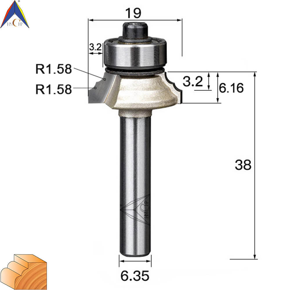 CHP0802 - Classical Ogee Molding Router Bit (Professional Grade)