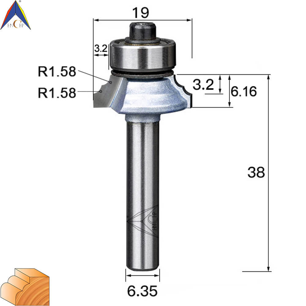 CHP0802 - Classical Ogee Molding Router Bit (Industrial Grade)