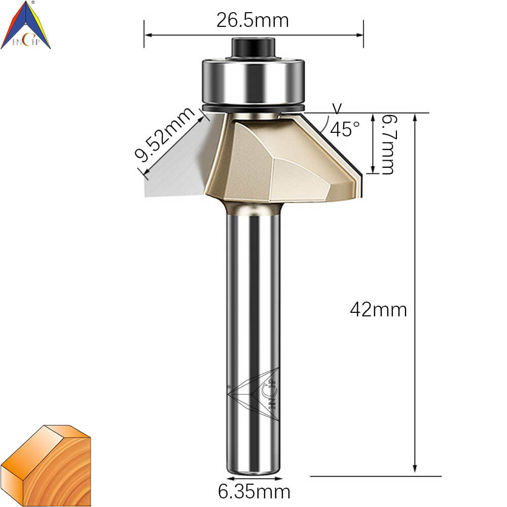 CHP0203 - 45° Chamfer Router Bit (Professional Grade)