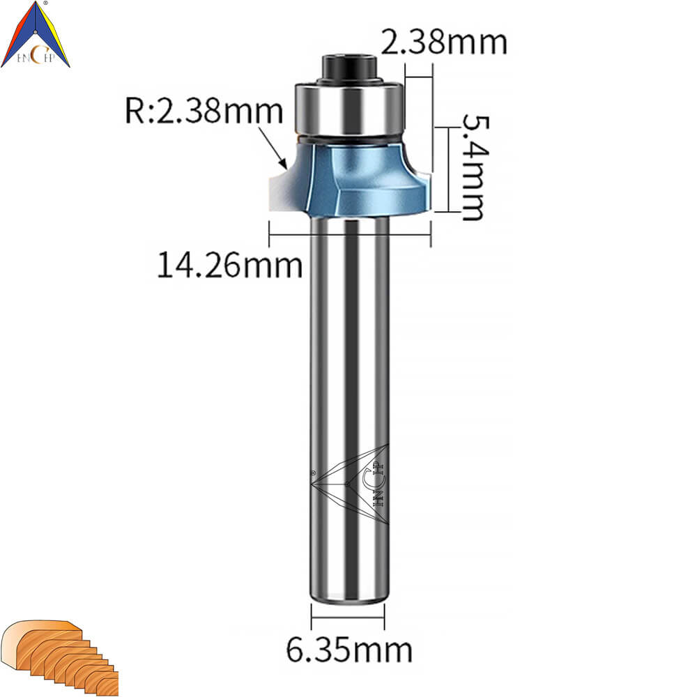 CHP0602 - Bearing Guided Roundover Router Bit (Industrial Grade)