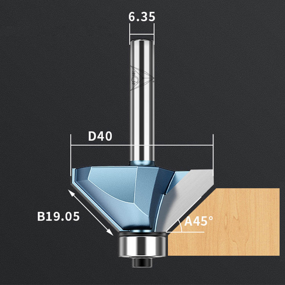 CHP0203 - 45° Chamfer Router Bit (Industrial Grade)