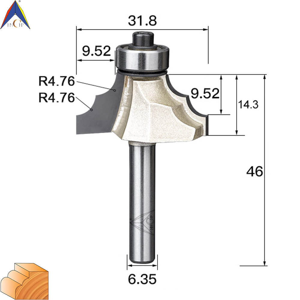 CHP0802 - Classical Ogee Molding Router Bit (Professional Grade)