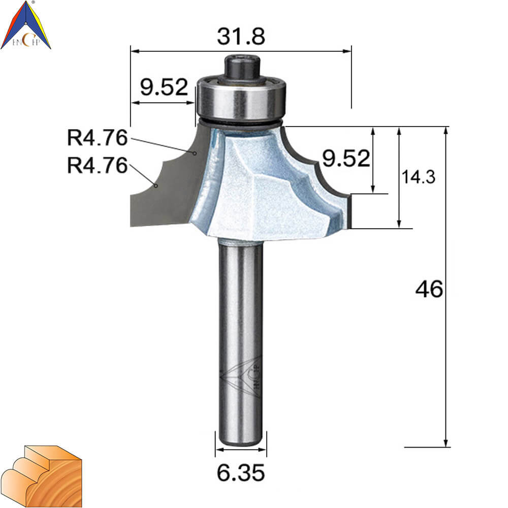 CHP0802 - Classical Ogee Molding Router Bit (Industrial Grade)