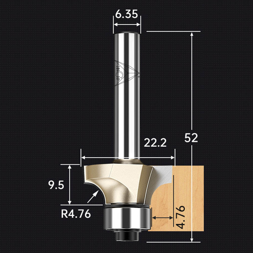 CHP0602 - Bearing Guided Roundover Router Bit (Professional Grade)