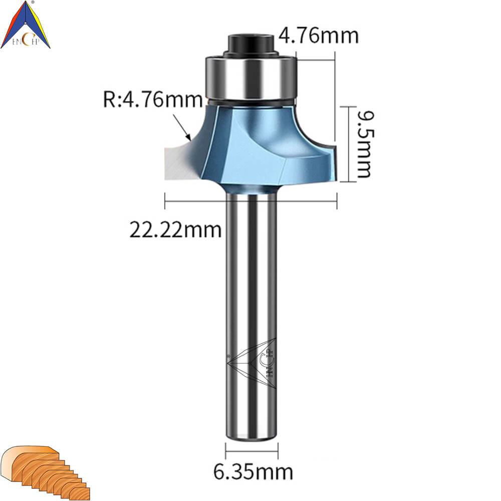 CHP0602 - Bearing Guided Roundover Router Bit (Industrial Grade)