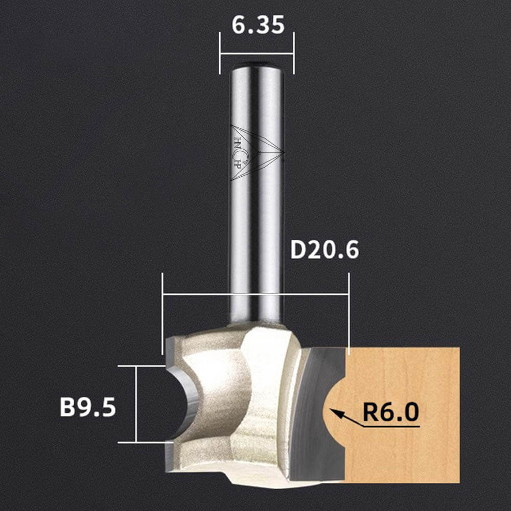 CHP0605 - Convex Edging Router Bit (Professional Grade)