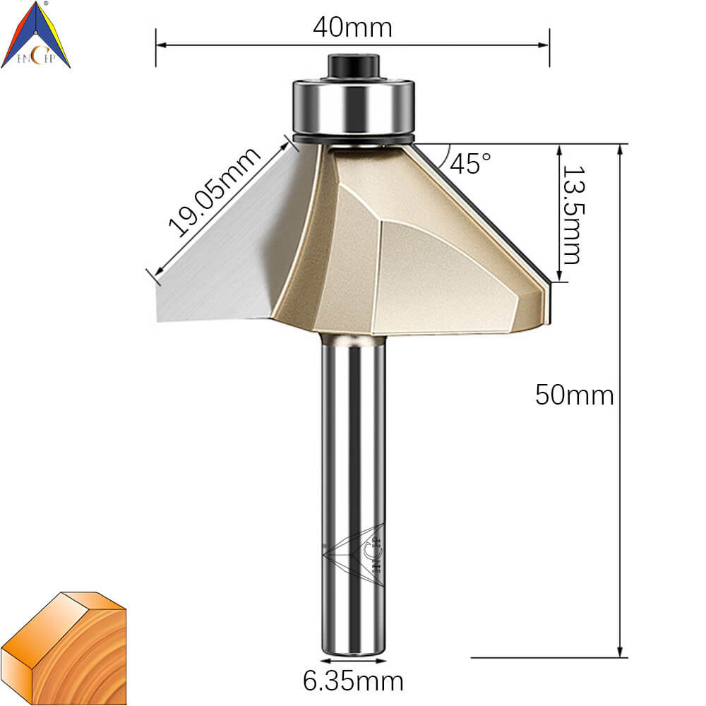 CHP0203 - 45° Chamfer Router Bit (Professional Grade)