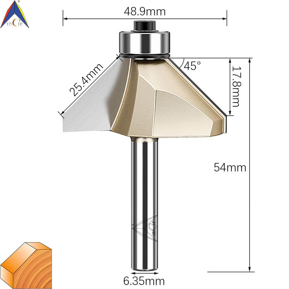CHP0203 - 45° Chamfer Router Bit (Professional Grade)