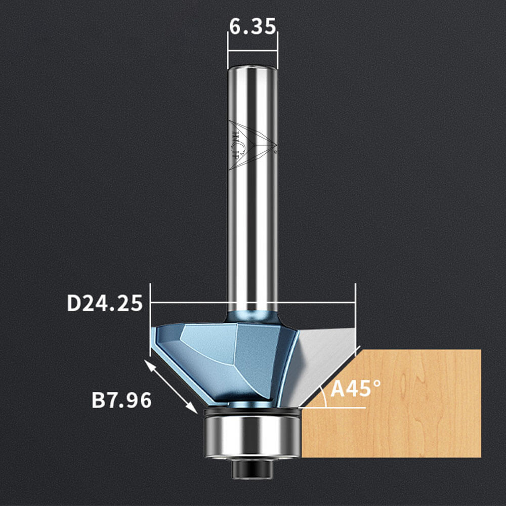 CHP0203 - 45° Chamfer Router Bit (Industrial Grade)