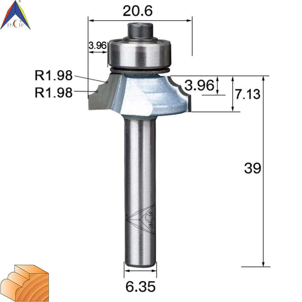 CHP0802 - Classical Ogee Molding Router Bit (Industrial Grade)