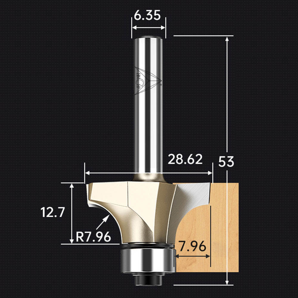 CHP0602 - Bearing Guided Roundover Router Bit (Professional Grade)
