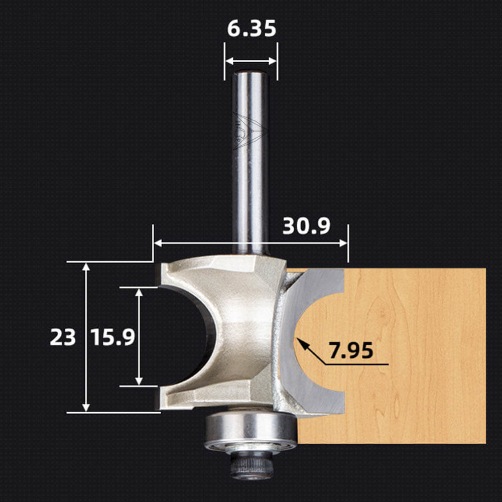 CHP0607 - Bull Nose Radius Router Bit