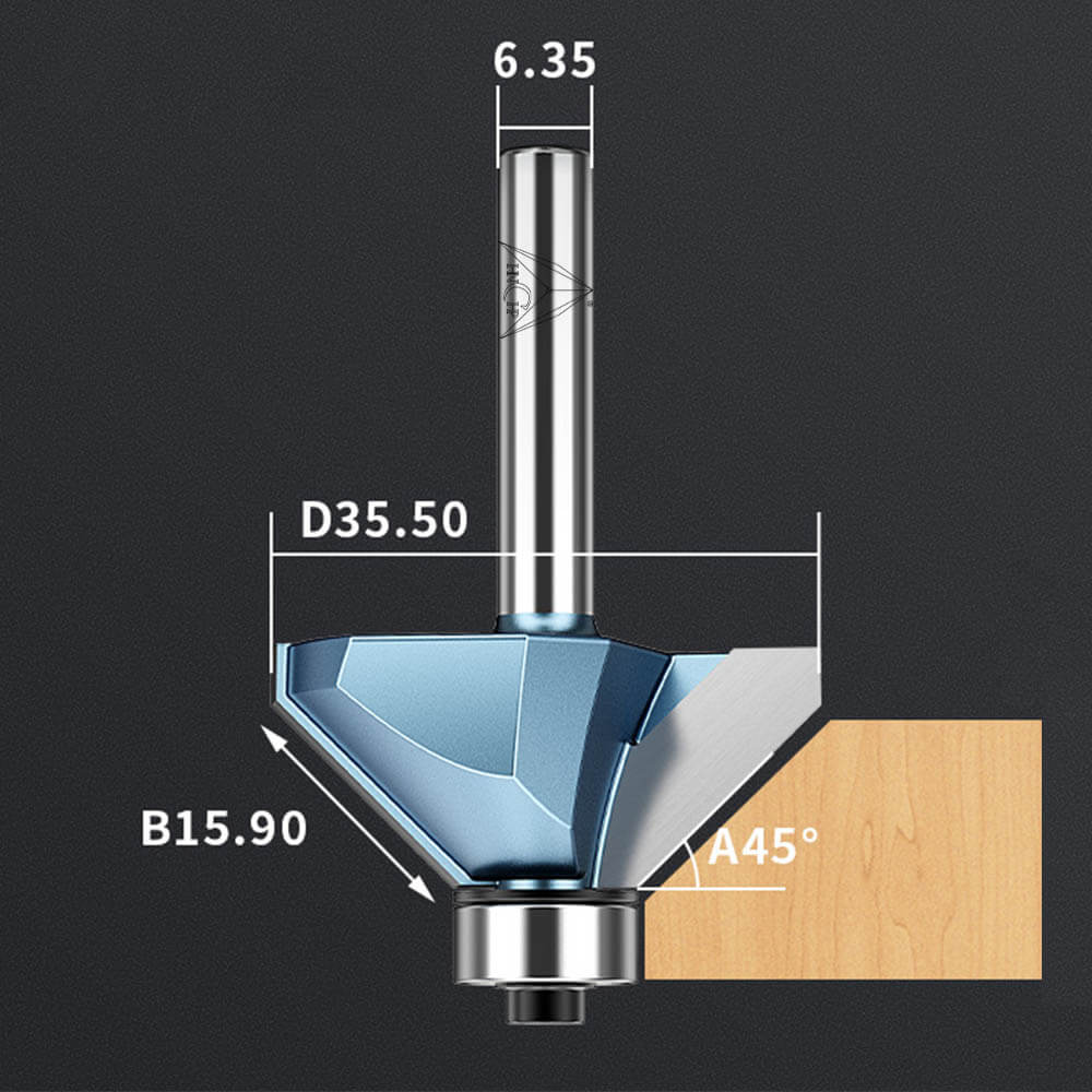CHP0203 - 45° Chamfer Router Bit (Industrial Grade)