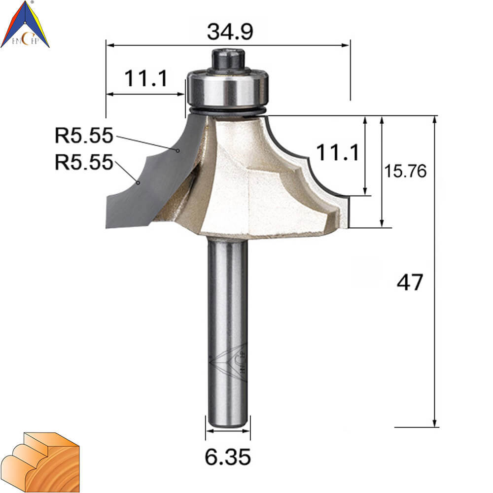 CHP0802 - Classical Ogee Molding Router Bit (Professional Grade)