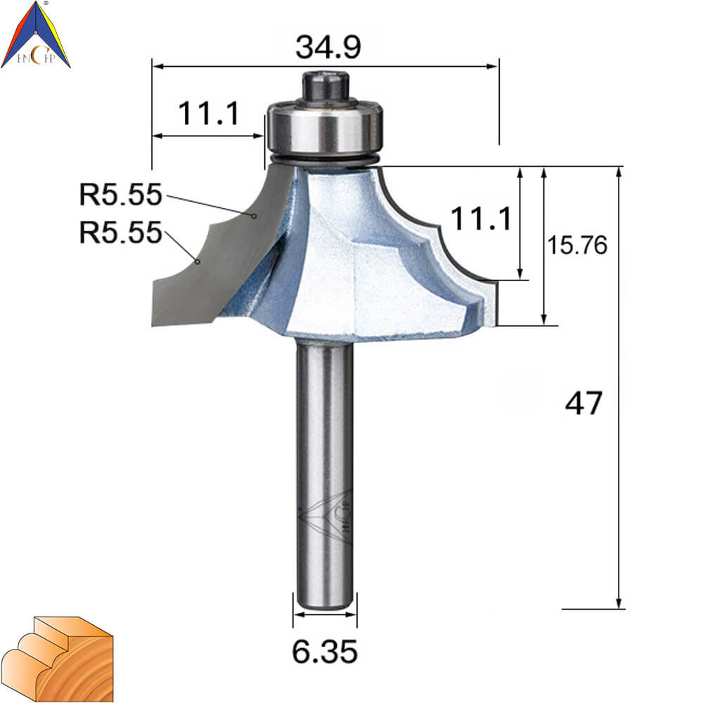 CHP0802 - Classical Ogee Molding Router Bit (Industrial Grade)