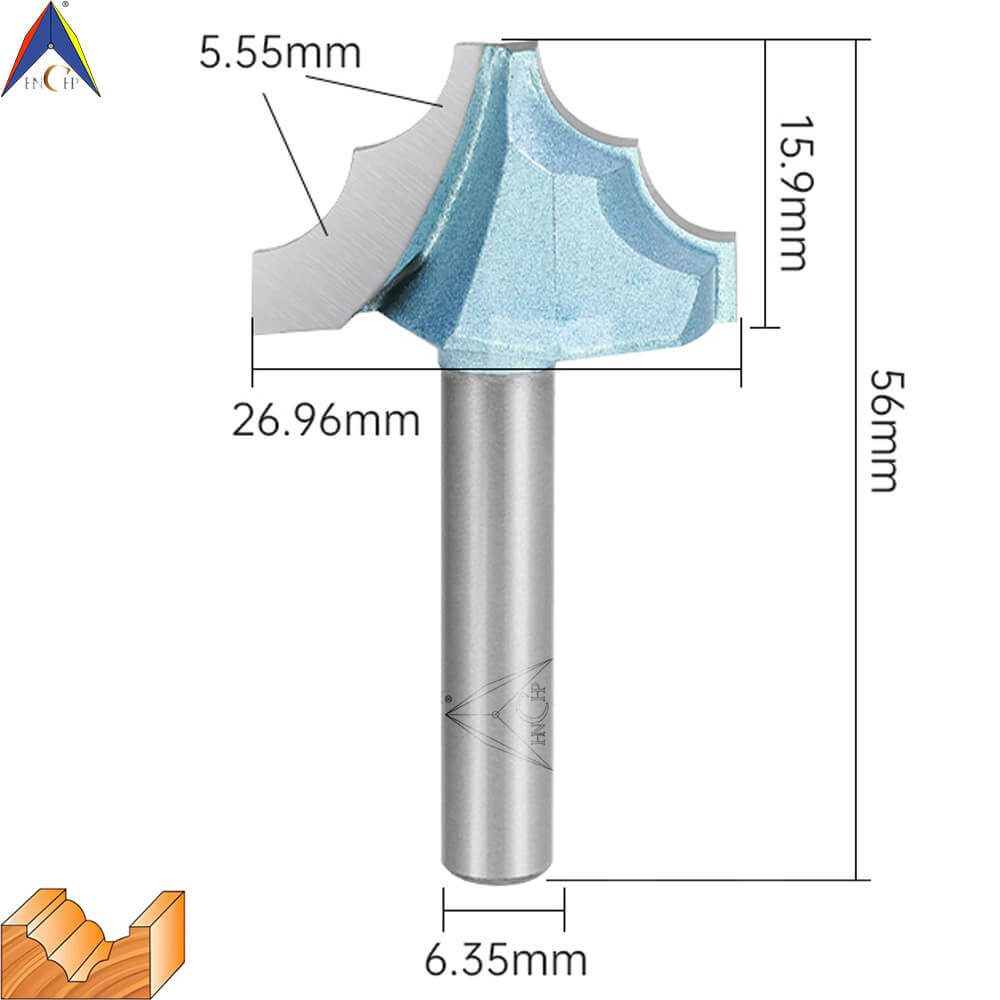 CHP0802M - Classical Ogee Molding Router Bit Without Bearing