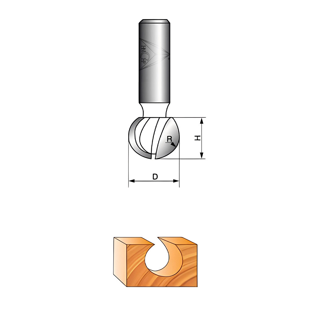 CHP0506 - Round Carving Router Bit