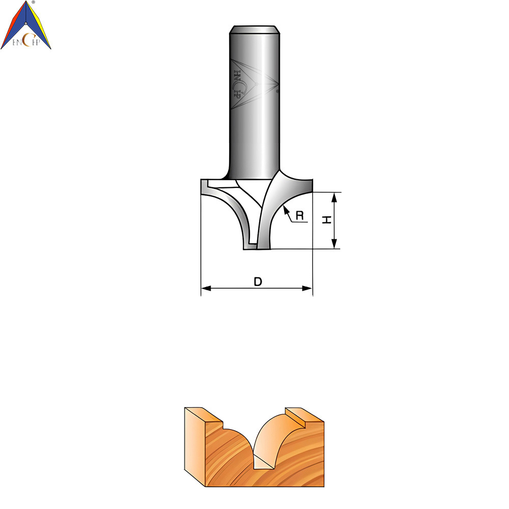 CHP0601 - Non Bearing Roundover Router Bit