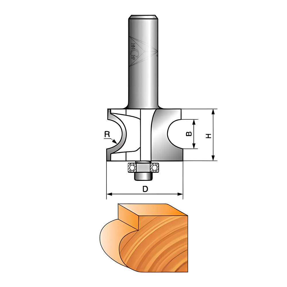 CHP0607 - Bull Nose Radius Router Bit