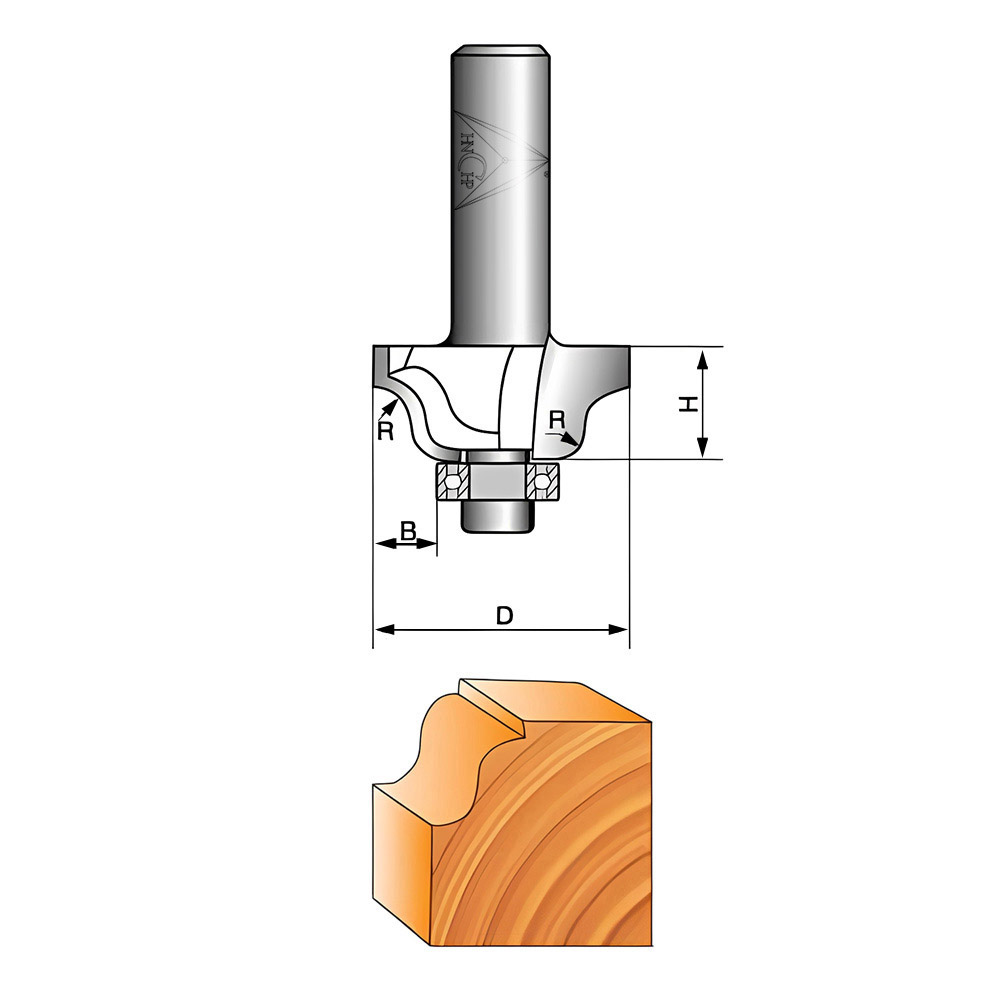CHP0801 - Roman Ogee Router Bit