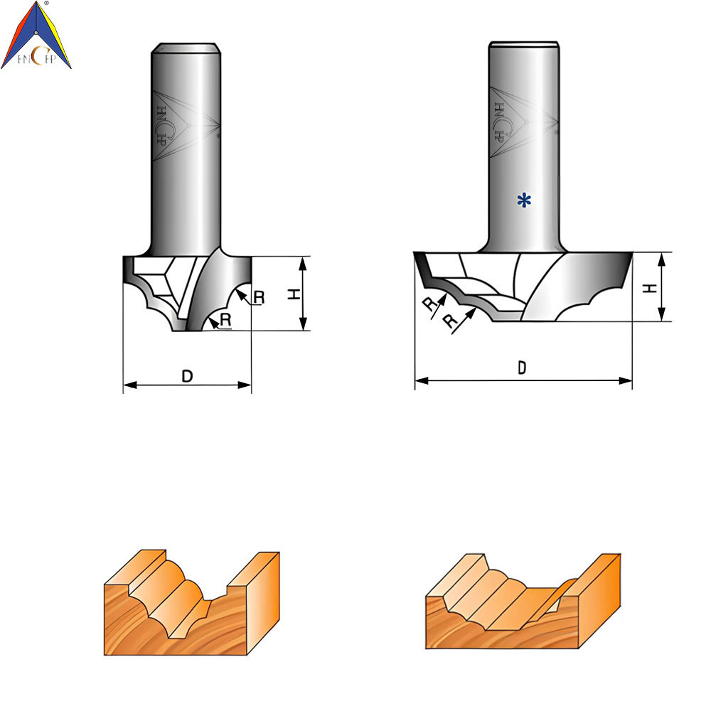 CHP0802M - Classical Ogee Molding Router Bit Without Bearing