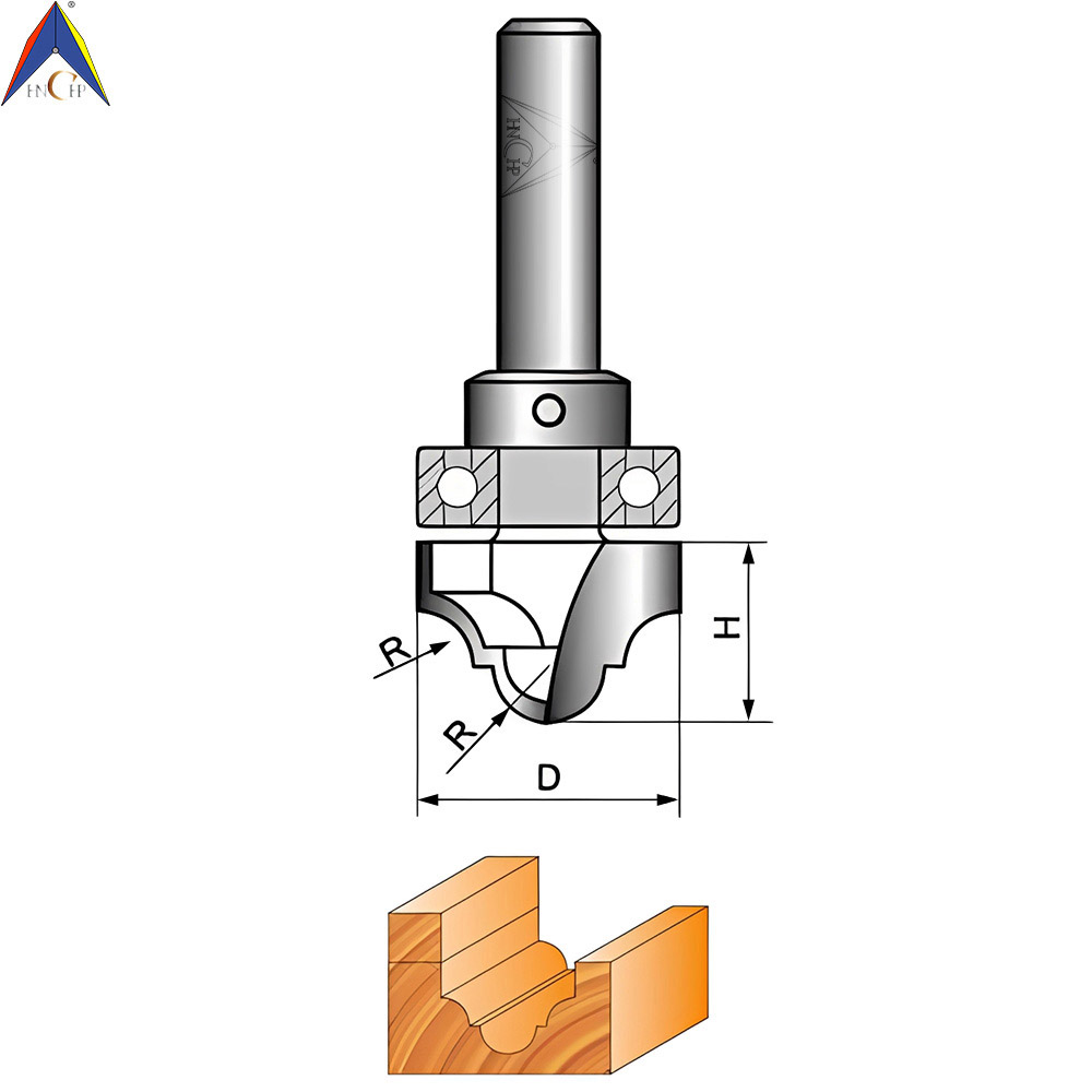 CHP0805R - Bearing Shank Double Roman Ogee Router Bit