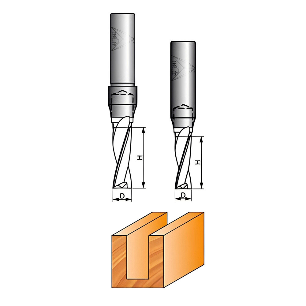 CHP0111L - Solid Carbide Spiral Router Bit (Steel Shank)