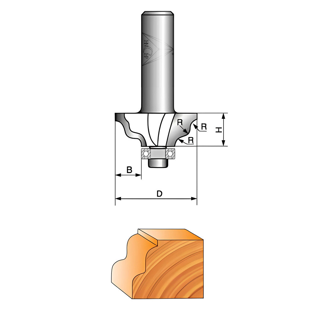 CHP0810 - Wavy Edge Router Bit