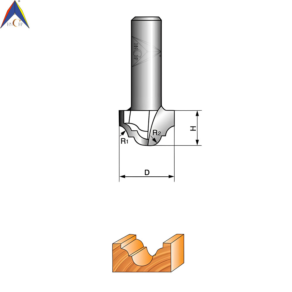 CHP0811M - Classical Ogee Molding Router Bit Without Bearing