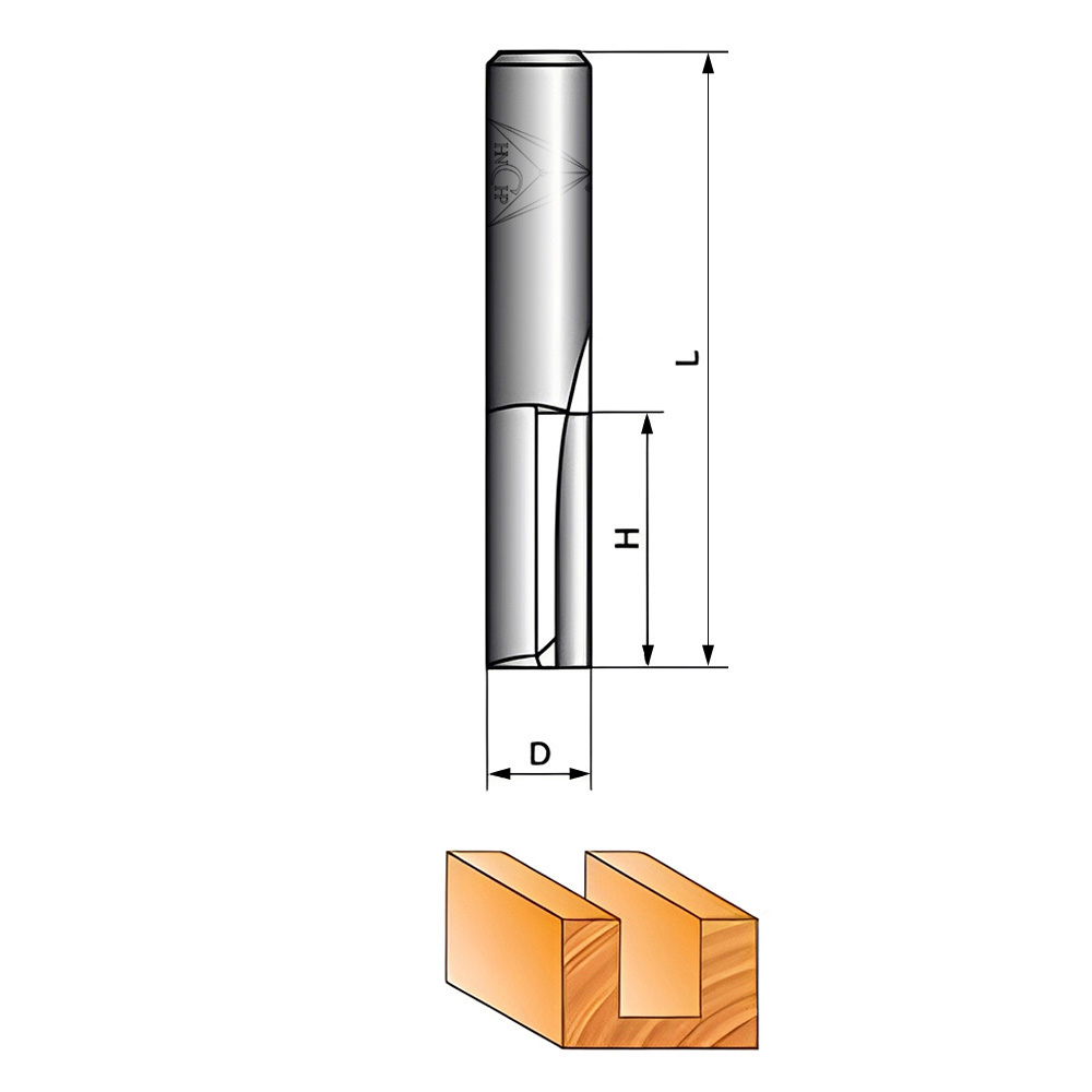 CHP0112 - Solid Carbide Straight Router Bit (Carbide Shank)