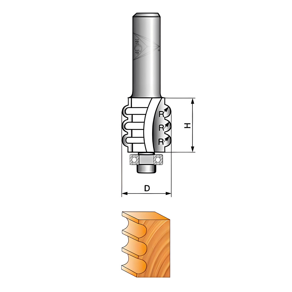 CHP0901 - Concave Multi-Beading Router Bit