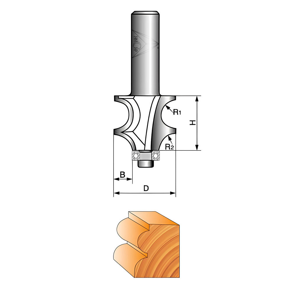 CHP0905 - Multi Edge Beading Router Bit