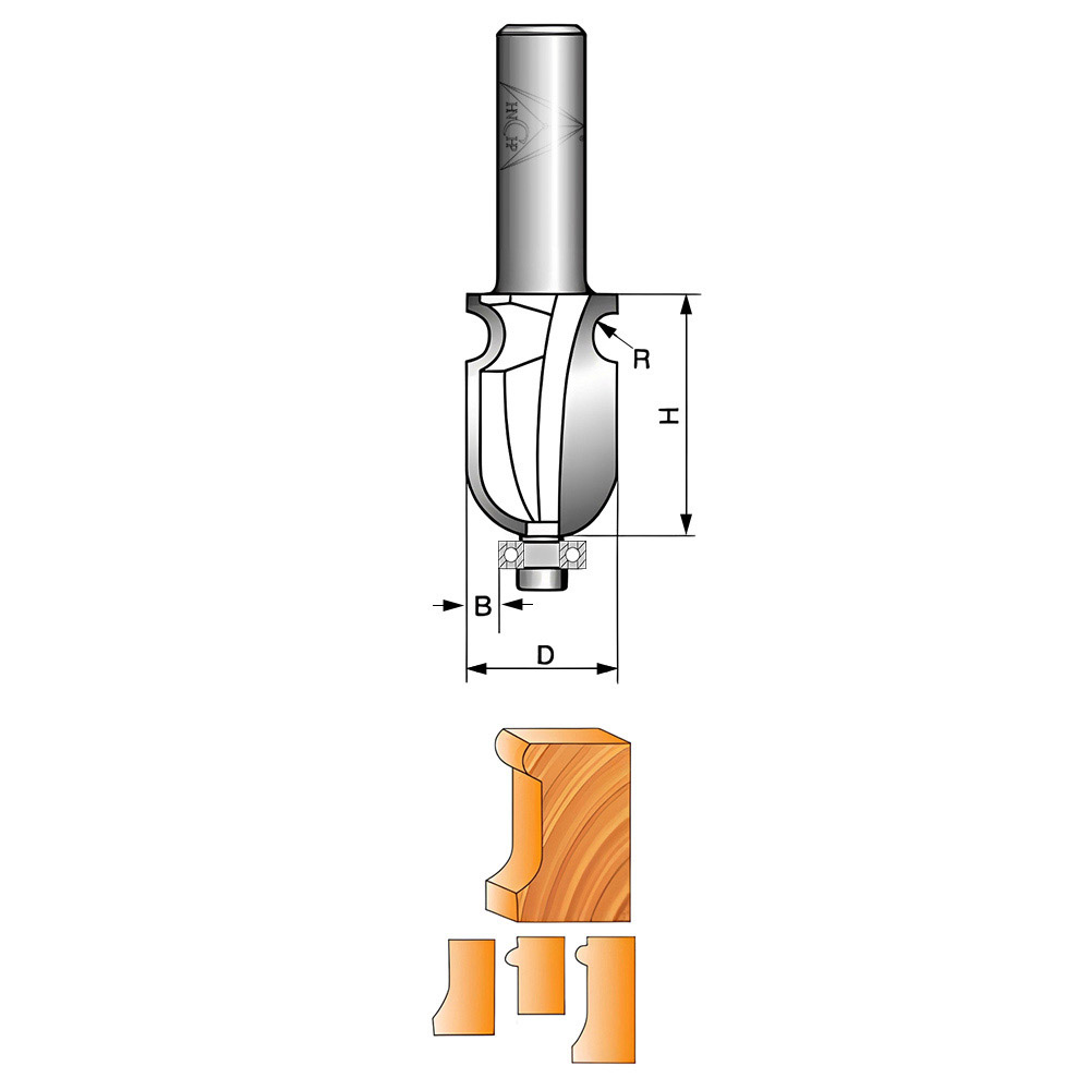 CHP1101 - Double Round Nose Router Bit