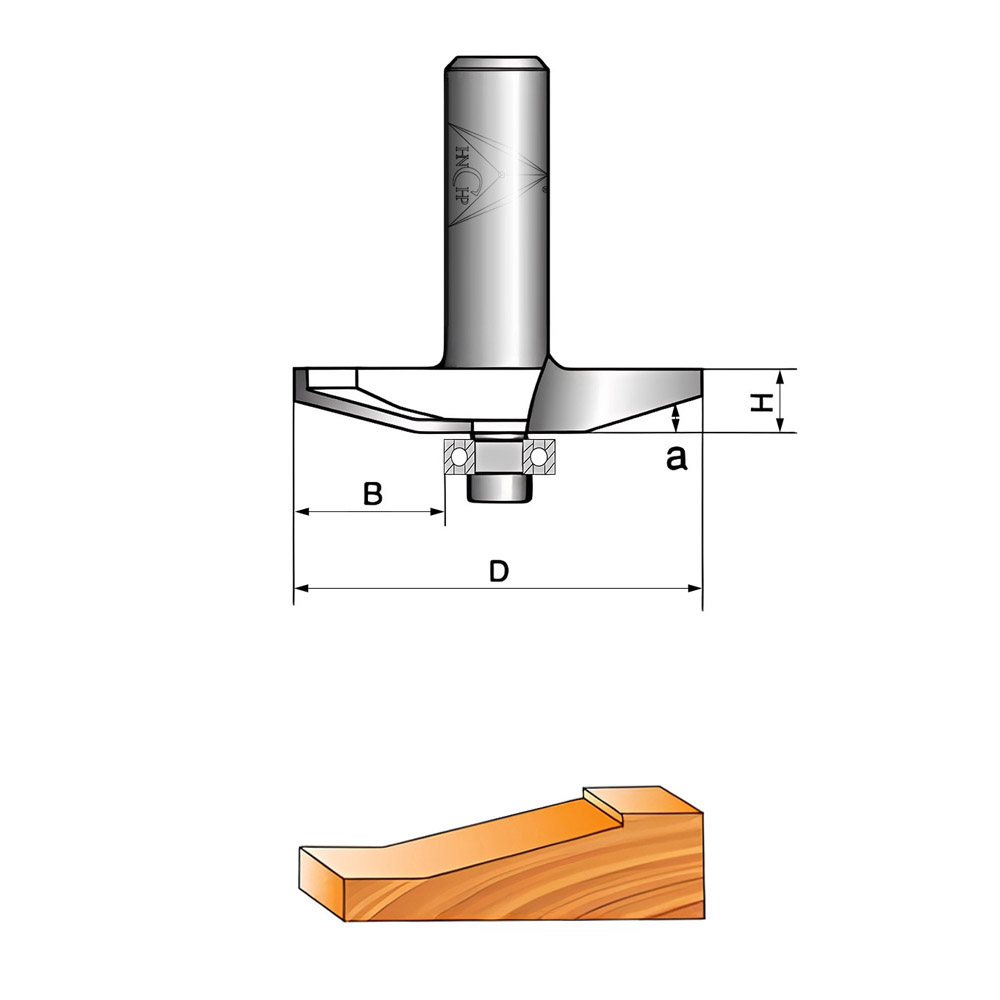 CHP1207 - 15° Raised Panel Router Bit